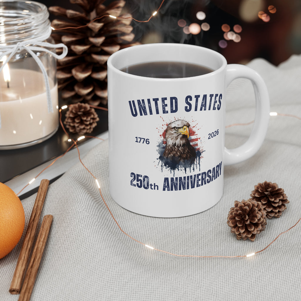 250th Anniversary Eagle Mug - United States 1776-2026 Commemorative Coffee Cup