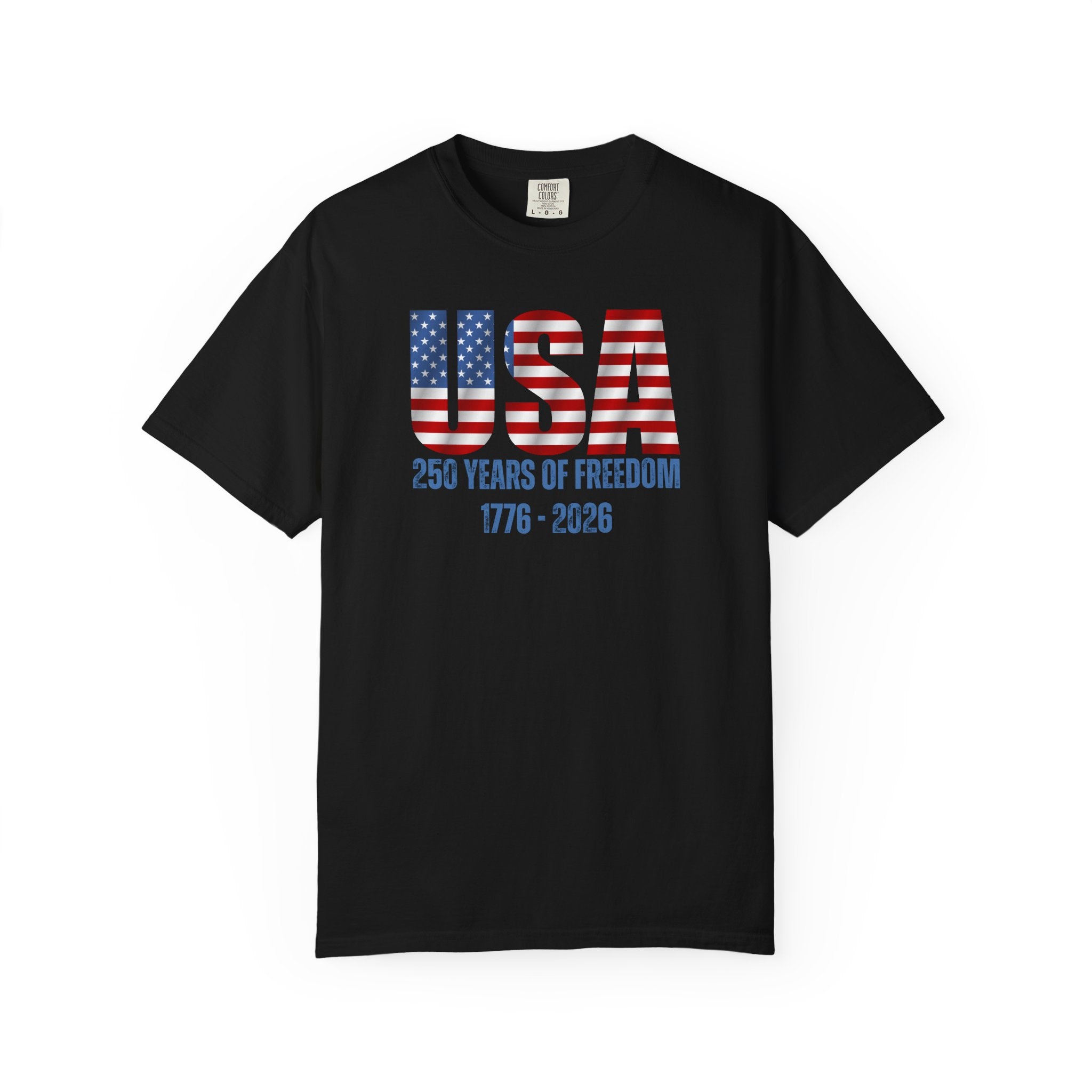 USA 250 Years of Freedom T-Shirt — Patriotic Bicentennial Anniversary Tee