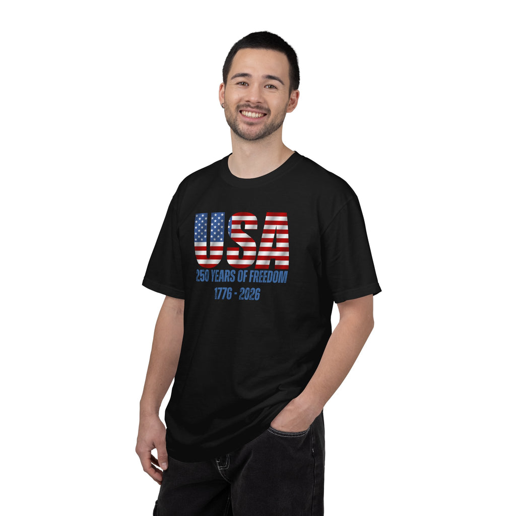 USA 250 Years of Freedom T-Shirt — Patriotic Bicentennial Anniversary Tee