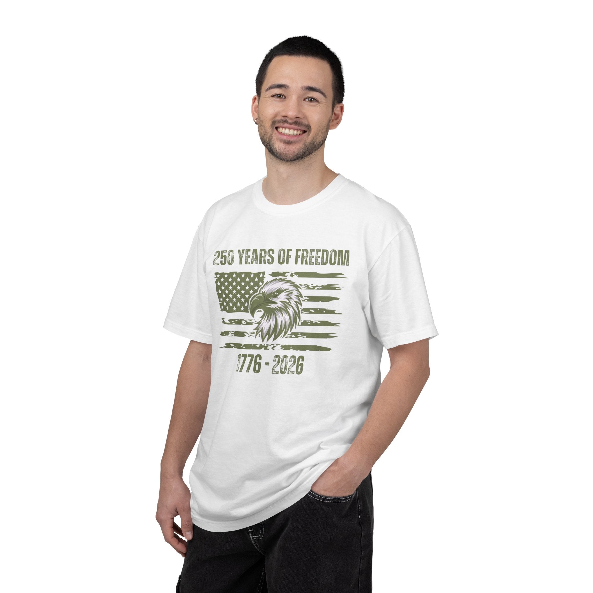 250 Years of Freedom 1776-2026 Patriotic T-Shirt — American Flag & Eagle Anniversary Tee