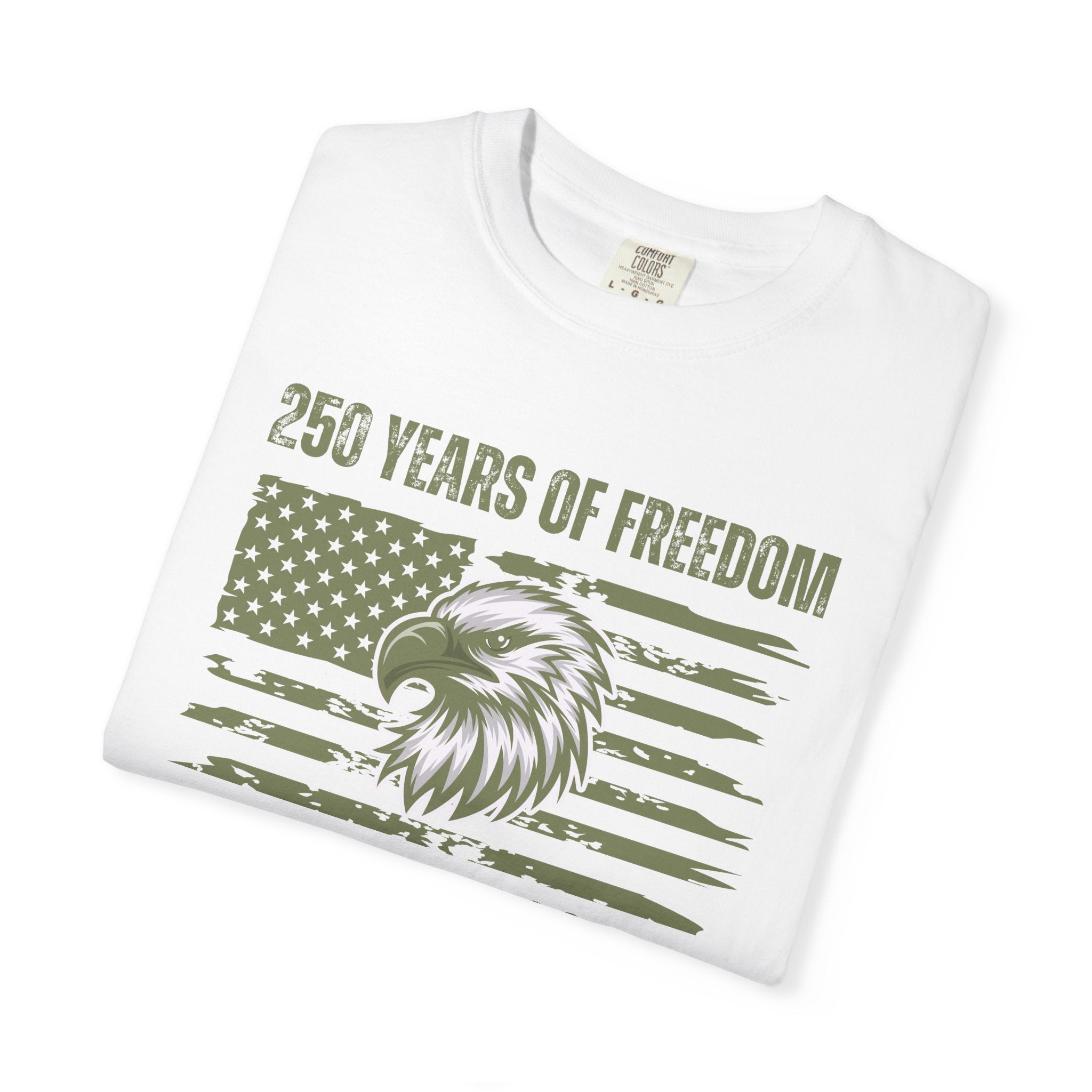 250 Years of Freedom 1776-2026 Patriotic T-Shirt — American Flag & Eagle Anniversary Tee