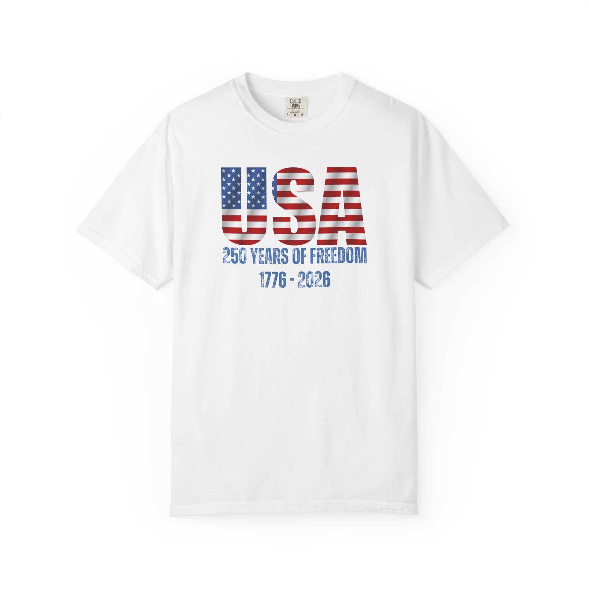 USA 250 Years of Freedom T-Shirt — Patriotic Bicentennial Anniversary Tee